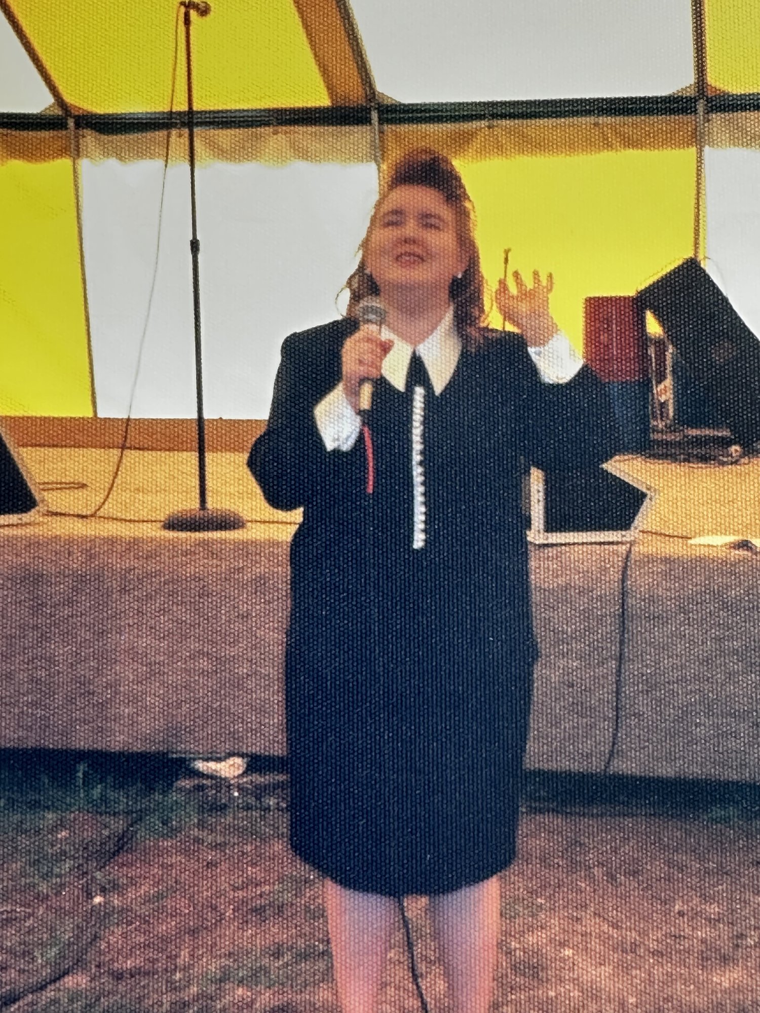 Svetlana preaching under the tent